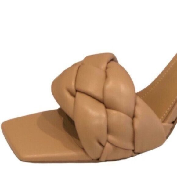 NWT Marc Fisher Tan Slide Sandal Heels 8 - Picture 6 of 10
